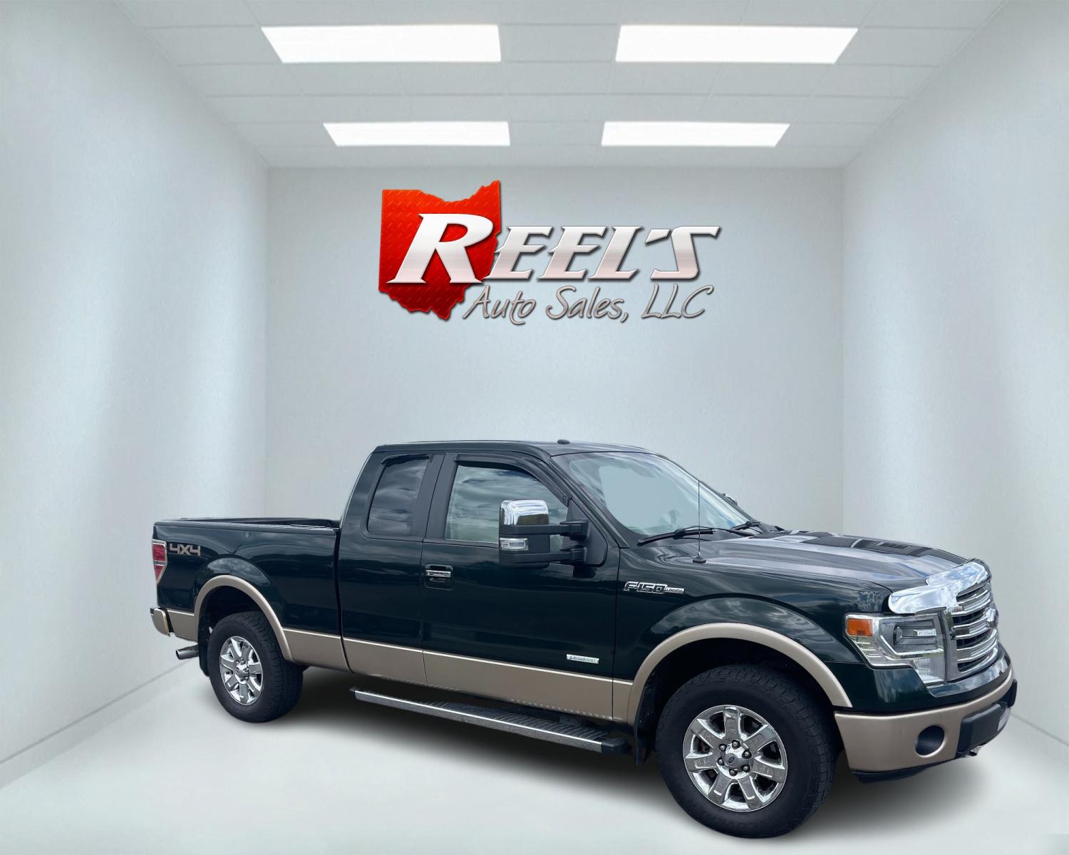 2014 Green /Tan Ford F-150 Lariat SuperCab 6.5-ft. Bed 4WD (1FTFX1ET7EF) with an 3.5L V6 TWIN TURBO engine, 6-Speed Automatic transmission, located at 547 E. Main St., Orwell, OH, 44076, (440) 437-5893, 41.535435, -80.847855 - This 2014 Ford F-150 Lariat SuperCab with the 3.5 EcoBoost engine and 6-speed automatic transmission is a well-equipped truck designed for both comfort and performance. Key features include HID headlights, a backup camera with sensors, a power moonroof, and a premium Sony sound system. For extended - Photo #3